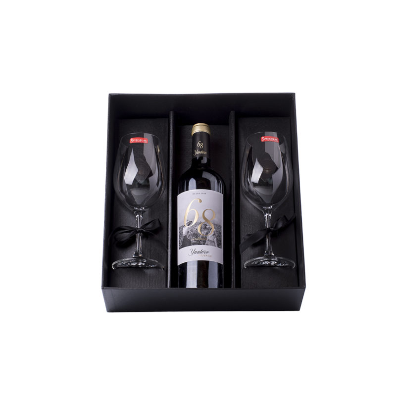 Estuche Yuntero Reserva 68 vendimias y 2 copas