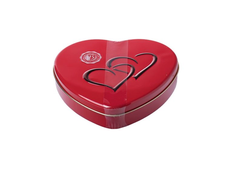 Bombón de chocolate Belga en lata de corazón