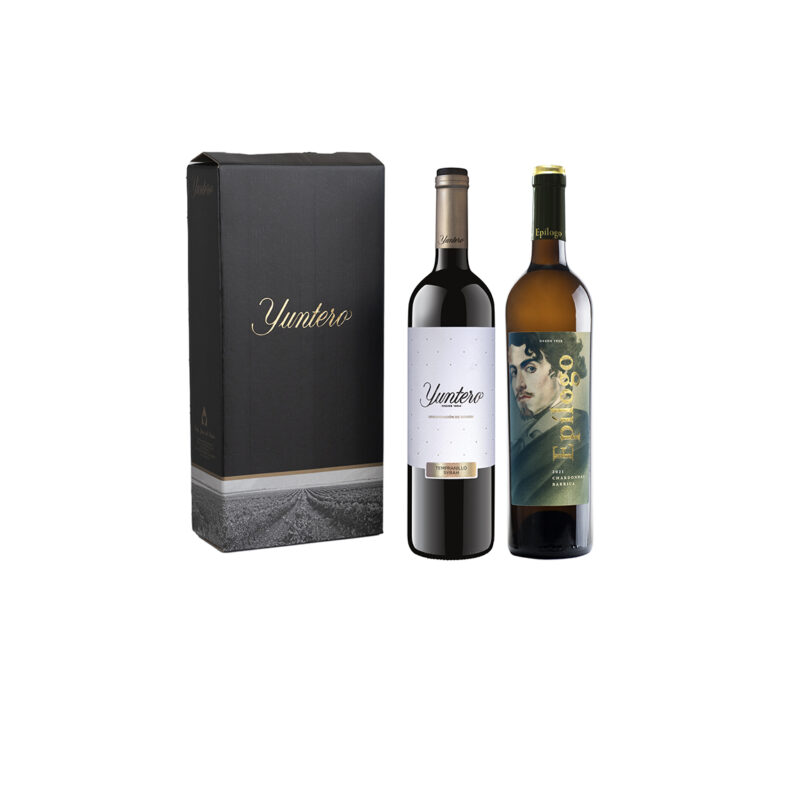 ESTUCHE 2 BOTELLAS CHARDONNAY Y YUNTERO