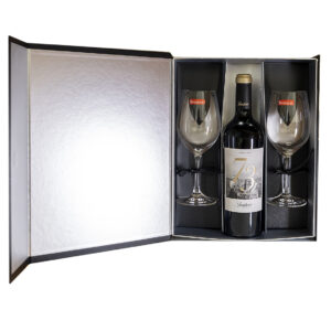 Estuche Yuntero Reserva 73 Vendimias  Con Copas